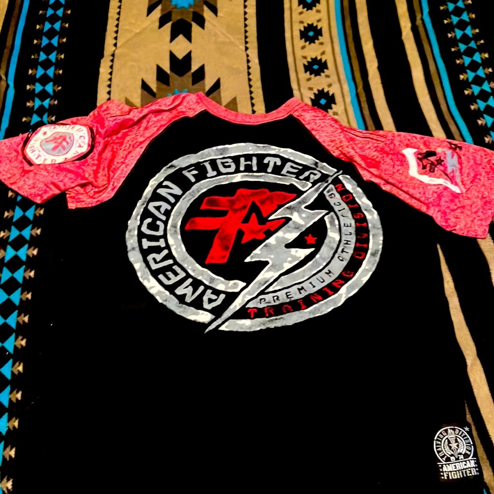 American fighter men’s t shirt.